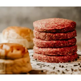 Burger patty 86% Beef Premium 125g/pc 0.75kg/pack 11.25kg/#