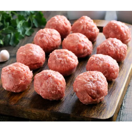 "Smash" marha hamburger húsgolyó kb 80g/db, kb 30db/csomag,kb 2,5kg/#
