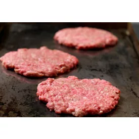   "Smash" marha hamburger húspogácsa kb.160g/db, kb.20db/csomag, kb.3kg/csomag
