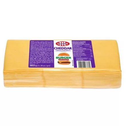 MKV Cheddar Burger Szeletek (szendvics sajtszelet)1,033kg/cs 4cs/#