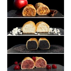   Házias Rétes mix (alma, túró, mák, meggy) 600g/db 4x3db , 12db/#