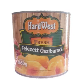 Őszibarack konzerv hámozott, felezett 2550g/1500g 6db/#