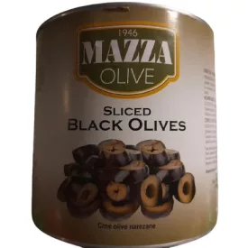 MAZZA Olívabogyó Fekete Szeletelt 2600g/1320g 6db/#
