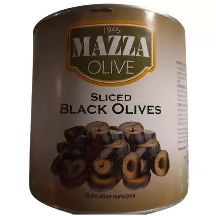 MAZZA Olívabogyó Fekete Szeletelt 2600g/1320g 6db/#
