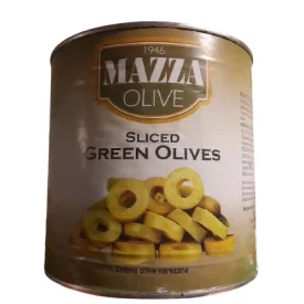 MAZZA Olívabogyó Zöld Szeletelt 2600g/1320g 6db/#