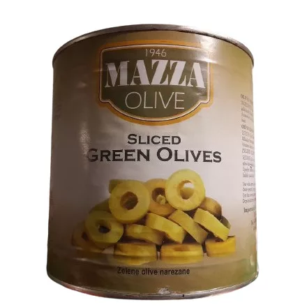 MAZZA Olívabogyó Zöld Szeletelt 2600g/1320g 6db/#