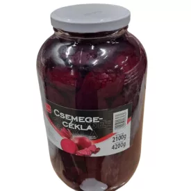   Globetti Cékla Hullámszeletelt 4200gr / 2100gr (Édesítőszer mentes) 2db/# 4250 ml