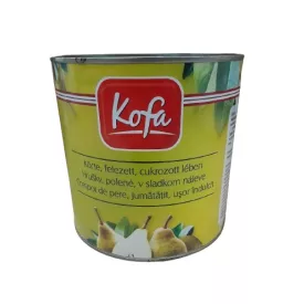 Kofa Felezett Körte Konzerv 2500g/1500g 6db/#