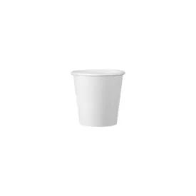 White single-wall paper cup 120ml 4oz 50pc/pack (2MEWHCUP04)