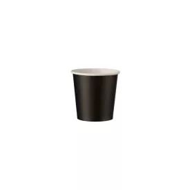 Black single-wall paper cup 120ml 4oz 50pc/pack (2MEBLCUP04)