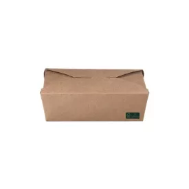 Greenstic 1000ml kraft menu box 50pc/pack (2MEGSFB01)