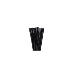 Black paper straw 8x210mm 500pc/pack (2MEBLSTRAW)