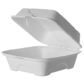 Bagasse burger box 15x15x7.5cm 125pc/pack (2MECSD22)