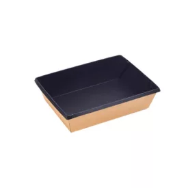 Eco-Tray black-brown bowl 400ml 50pc/pack (2MEECOT04BF)