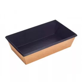 Eco-Tray kraft black bowl 800ml 50pc/pack (2MEECOT08BF)