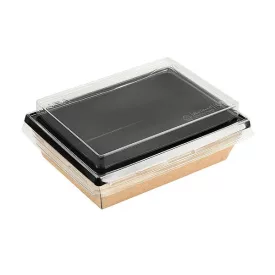   Clear high lid for Eco-Tray black bowl 800ml 50pc/pack (2MEECOT08LID2)