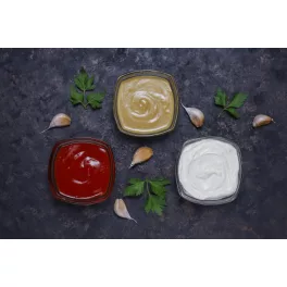 Ketchups, mustards and mayonnaises